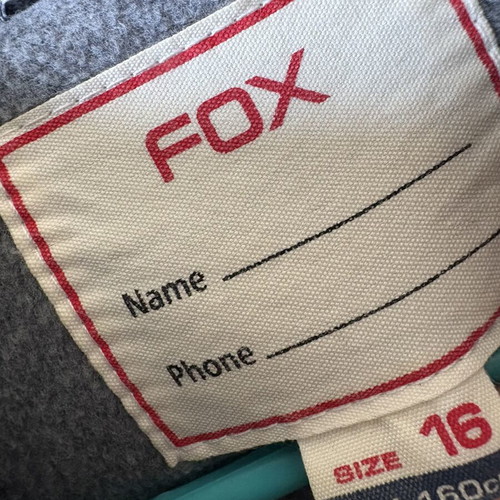 Fox Unisex Grey Jacket like new, XL