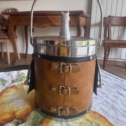 Vintage Equestrian Ice Bucket 70s, like new