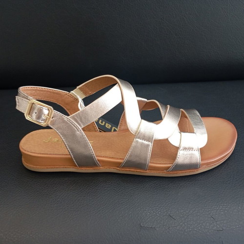 Jana sandals new, soft sole, comfortable fit, gold color