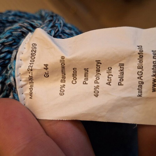 In Linea cotton sweater like new, blue turquoise, size M