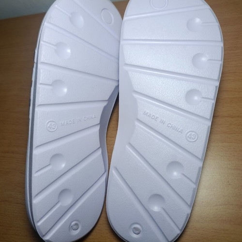 Ocean Addicts slides white with blue stripes