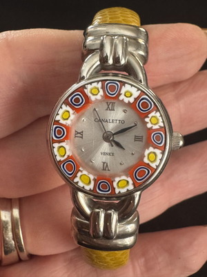 Canaletto Venice Millefiori Glass Ladies Watch, vintage