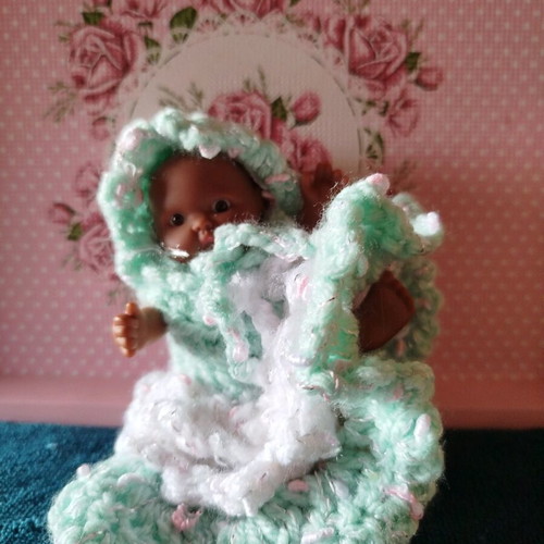 Doll with Handmade Dress and Hat New