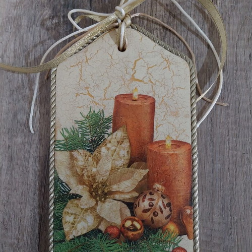 Decorative Wooden Cutting Board Christmas Candles Handmade