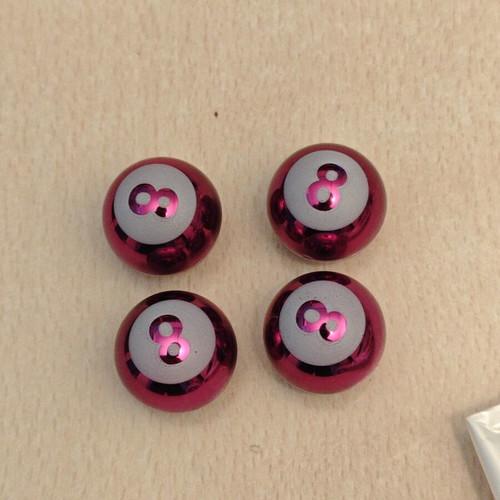 Valve caps for tires, billiard ball style
