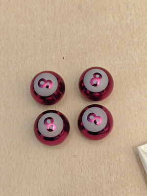 Valve caps for tires, billiard ball style