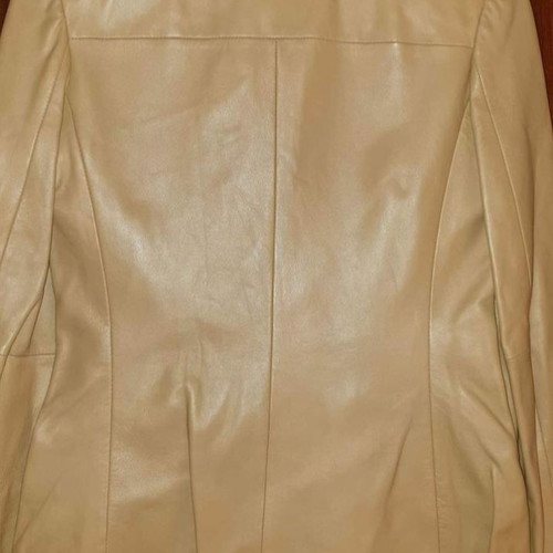 Just Cavalli leather jacket new, size Small, beige brown
