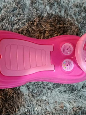 Pink children's toy car used