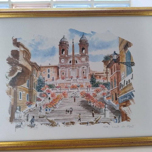 Paintings like new, cardboard prints with Italy theme, set of 2