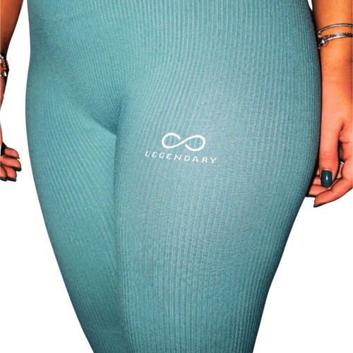 Legendary premium yoga set Flexyoga bra and leggings turquoise