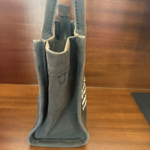 Marc Jacobs μικρή τσάντα tote μεταχειρισμένη, μαύρη καμβά με ασημένια εξαρτήματα