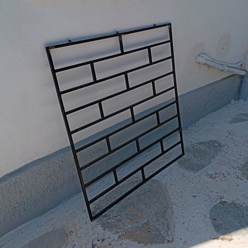 Solid iron window grille, 100x100 cm