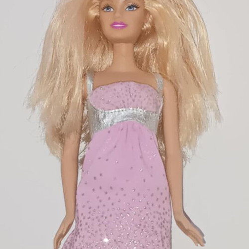 Barbie with 1998 head and 1999 body, used, with Fashion Fever dress