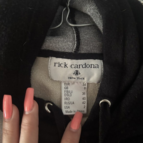 Rick Cardona New York dress with hood like new, black and beige