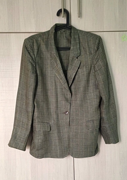 Ανοιξιάτικο Λινό Σακάκι Max Mara - Γκρι Μπλε Λαδι Αποχρώσεις
