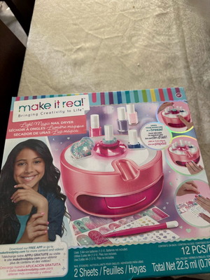 Manicure set for girls used, with few stickers missing