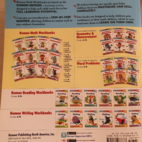Math book like new for children in English