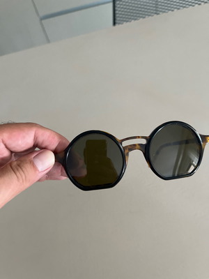 Essequadro Eyewear χειροποίητα γυαλιά ηλίου μεταχειρισμένα, καφέ