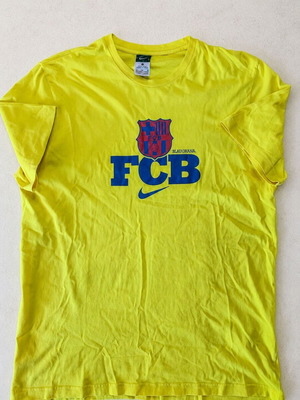 Nike FC Barcelona FCB Blaugrana жълта тениска размер XL