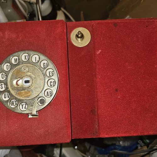 Vintage office set with rotating dial agenda and notepad, used with missing parts
