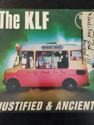 The KLF Justified & Ancient 12″ Maxi Single vinyl used, Benelux 1991 pressing
