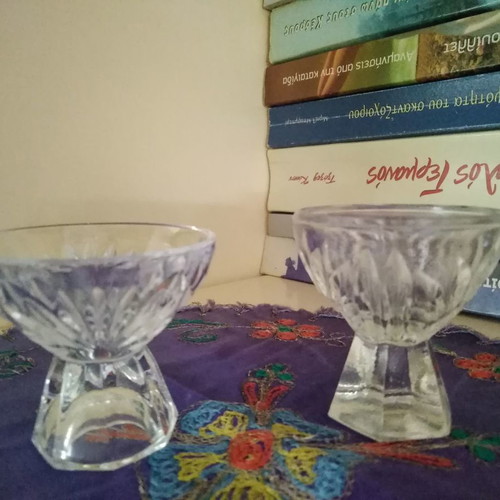 Liqueur glasses used, set of 6, 1958