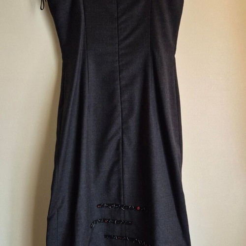 Stenia dress dark gray in Cool Wool, like new, fitted size 46