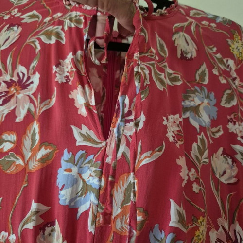Long floral asymmetric dress, XXL