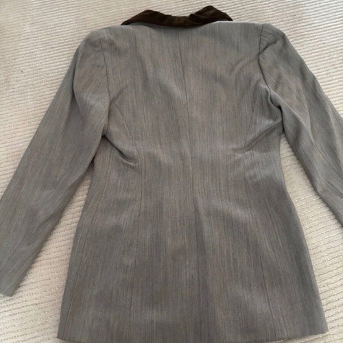 Vintage Nikki Bis wool linen blazer like new, grey and brown