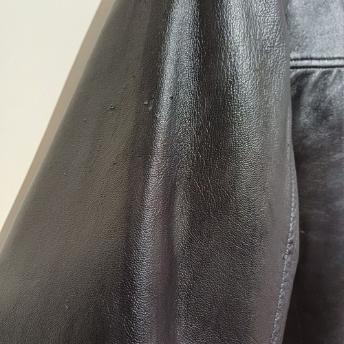 Men's leather jacket, black, XL