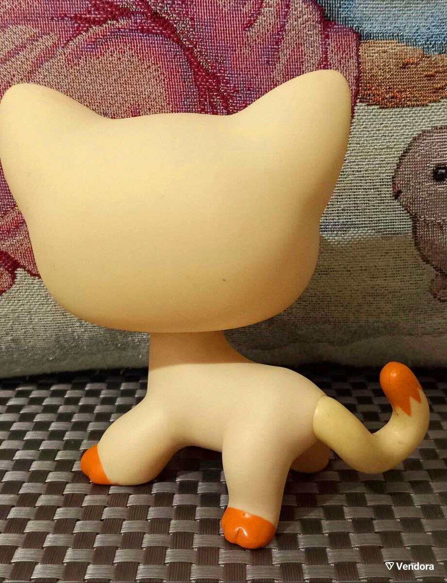 LITTLEST PET SHOP PETSHOP LPS #05 HASBRO CAT CHAT EUROPEEN GRIS BLANC YEUX BLEU