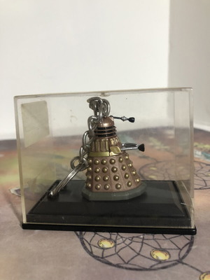 Doctor Dr Who Gold Dalek Die-Cast Keyring sealed in presentation case