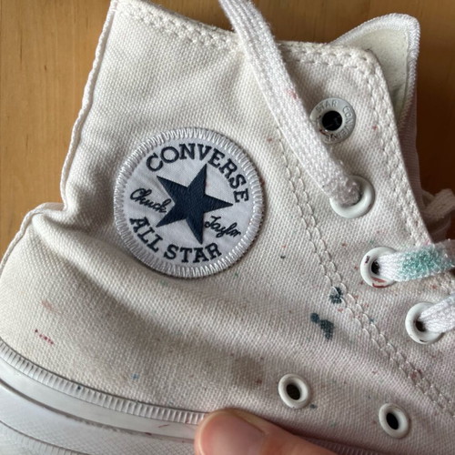 Converse white athletic shoes used, size 36