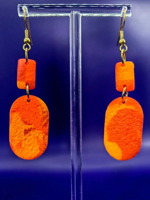 Handmade polymer clay dangle earrings new