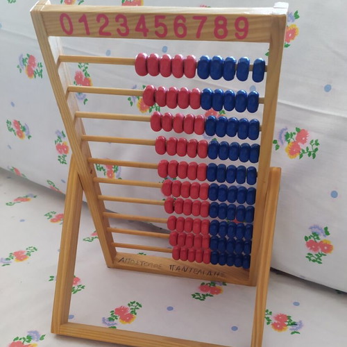 Wooden abacus educational toy, like new