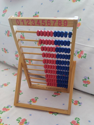 Wooden abacus educational toy, like new