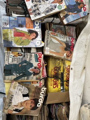 Burda fashion magazines used, over 200 issues with patterns
