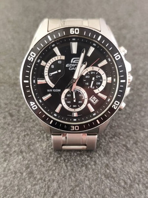 Casio Edifice Chronograph EFR 552 ανδρικό ρολόι σαν καινούργιο, ασημί