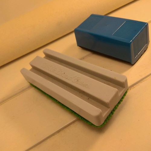 Whiteboard sponges used, two, lightly used