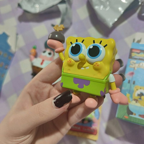 Popmart SpongeBob and Patrick set brand new with figures and cards