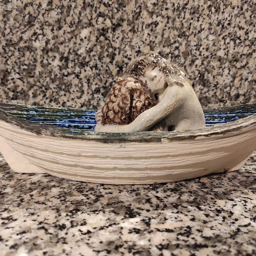 Table ceramic decorative boat new