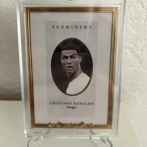 2024 Futera Unique Prominent Cristiano Ronaldo 23KT Gold Framed Card