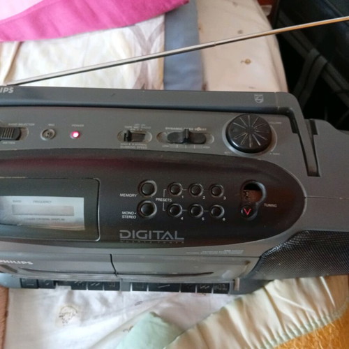 Philips radio cassette player used, digital radio, double cassette