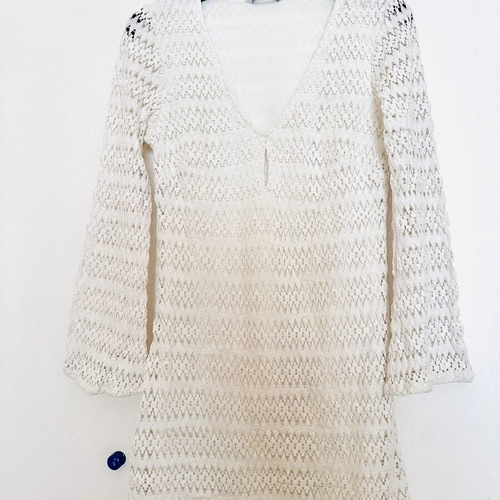 Stradivarius white knitted short dress like new, size S