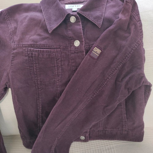 Esprit corduroy shirt like new, size S, burgundy