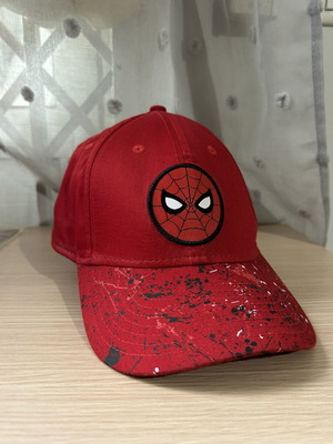 Spider-Man hat like new, red with black details, official Marvel product