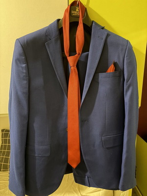 Massimo Rossi men's suit, blue, size 48