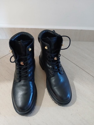 Ralph Lauren leather ankle boots like new, size 37, black