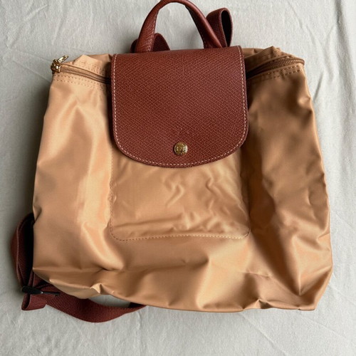 Longchamp Le Pliage παλιό μοντέλο σακίδιο πλάτης καινούργιο, μπεζ καφέ