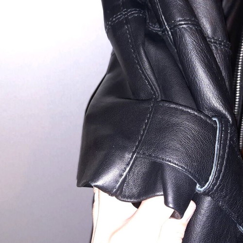 Rossodisera leather sleeveless vest like new, size S, black